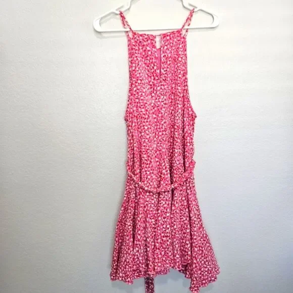 NWOT Aakaa | Leopard Print Sleeveless Mini Dress Waist Tie, Women's XL - Picture 9 of 9